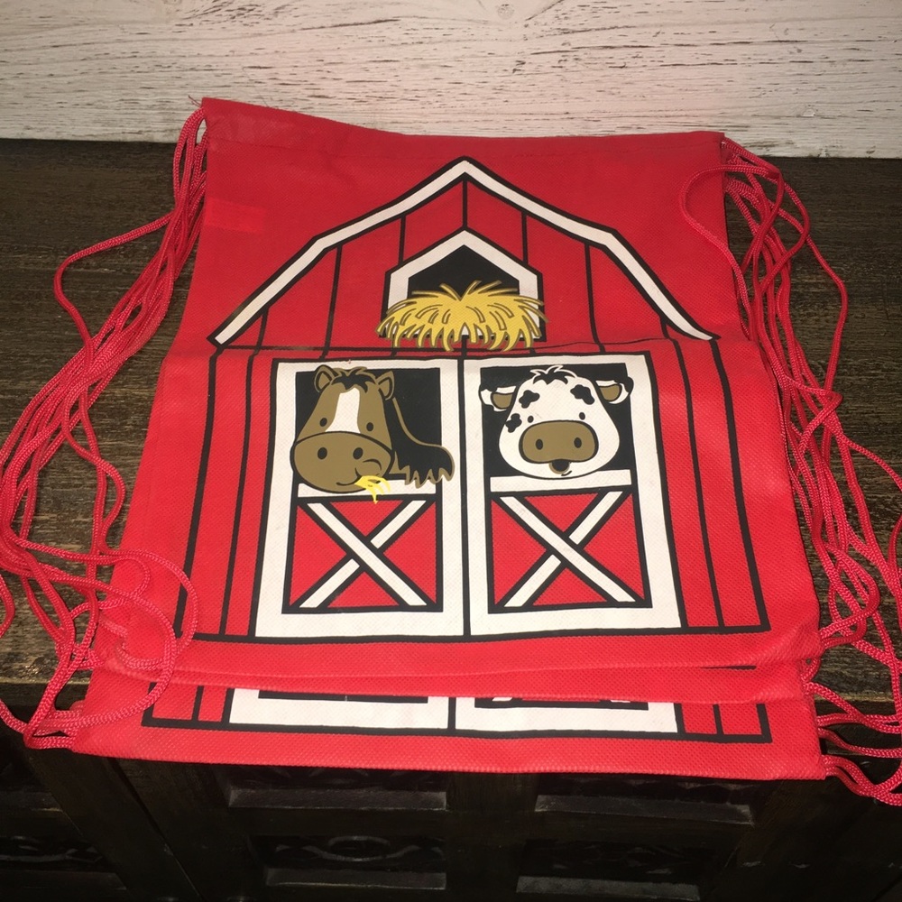Lot of four farm barn animals backpack birthday